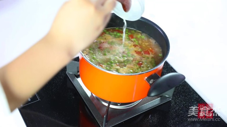 三鲜豆腐肉羹的做法步骤:5