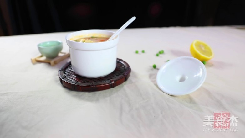 三鲜豆腐肉羹的做法步骤:7