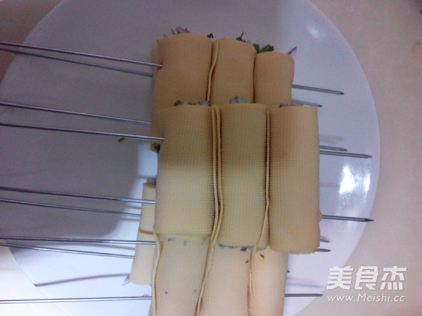 烤干豆腐卷的做法步骤：5