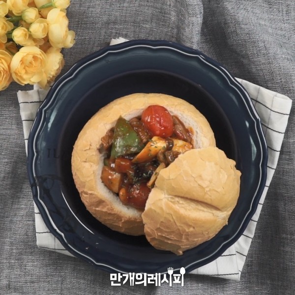 窗格面包牛排的做法步骤：8
