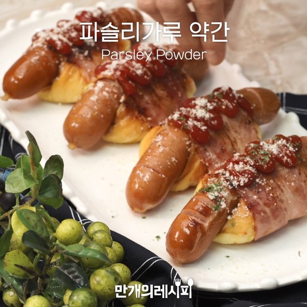 香肠面包的做法步骤：4