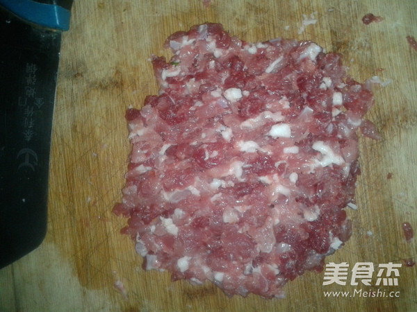 鲜肉豆角包子的做法步骤:3
