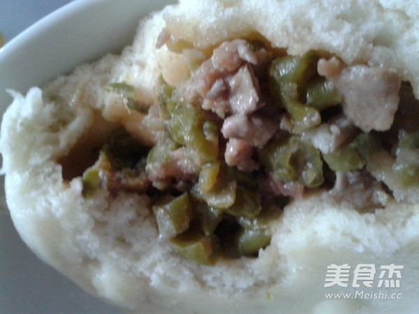 鲜肉豆角包子的做法步骤:12