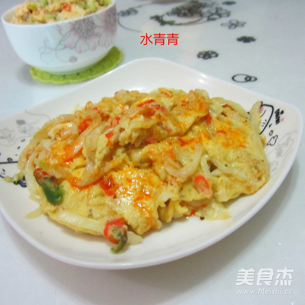白菜丝煎蛋的做法步骤：10