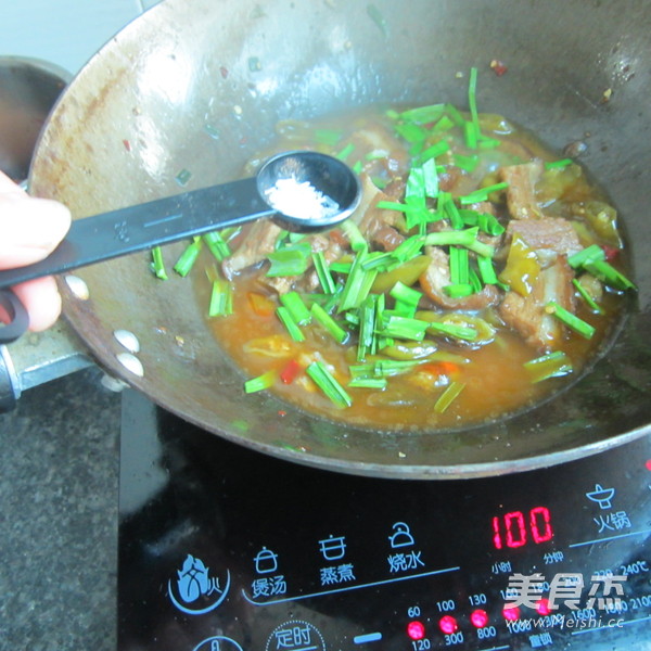 酸辣椒烧东坡肉的做法步骤:9
