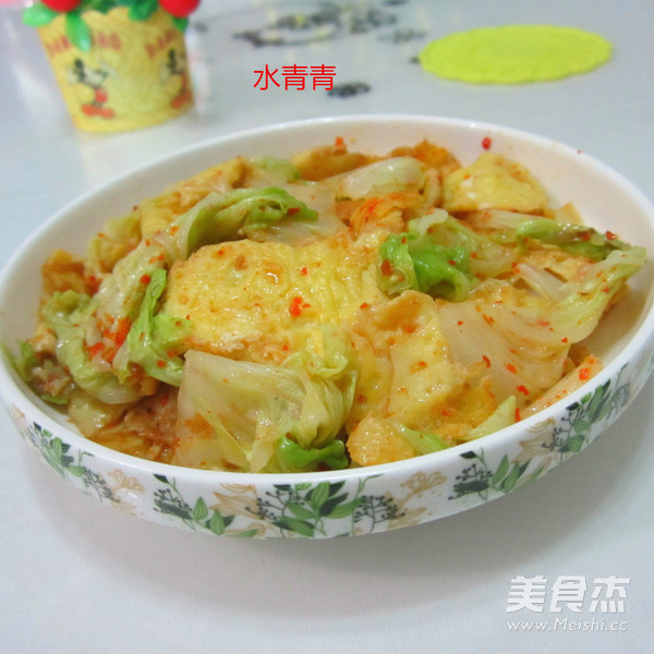白菜炒蛋的做法步骤:12
