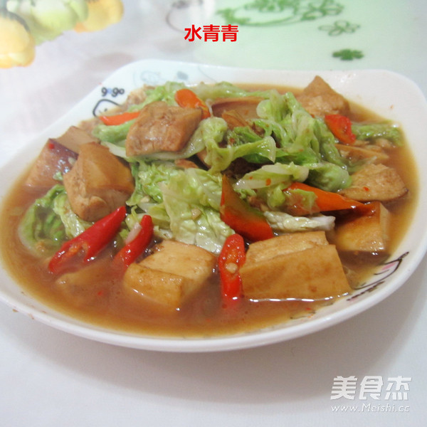 白菜煮豆腐的做法步骤：7