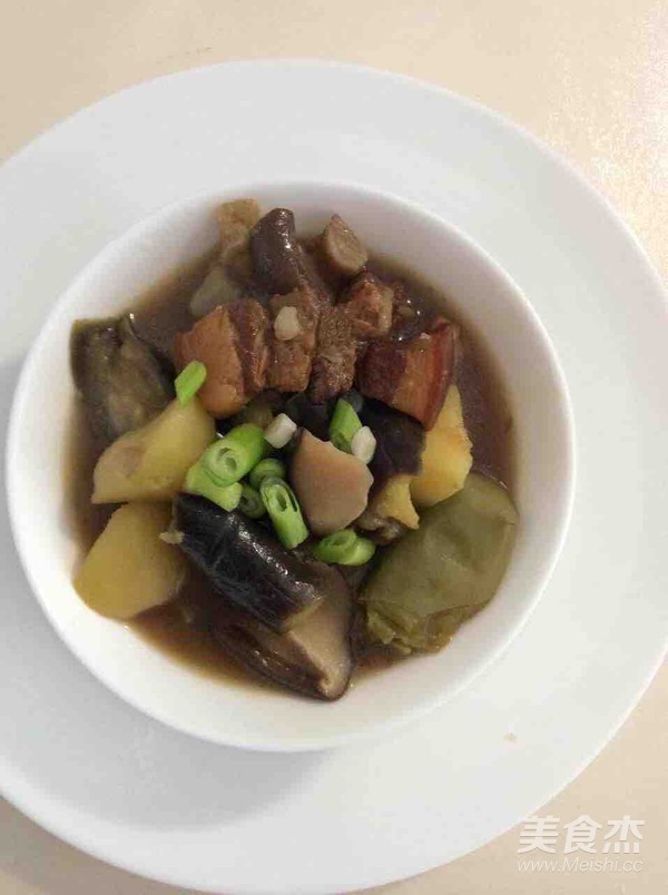 红烧肉茄子炖土豆的做法步骤：6