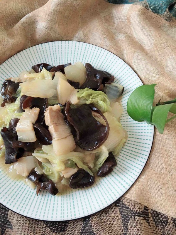 白菜片炒木耳的做法步骤：11