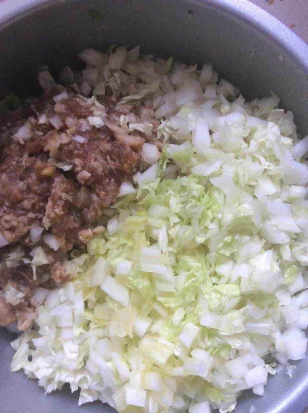 猪肉白菜小饼的做法步骤：2