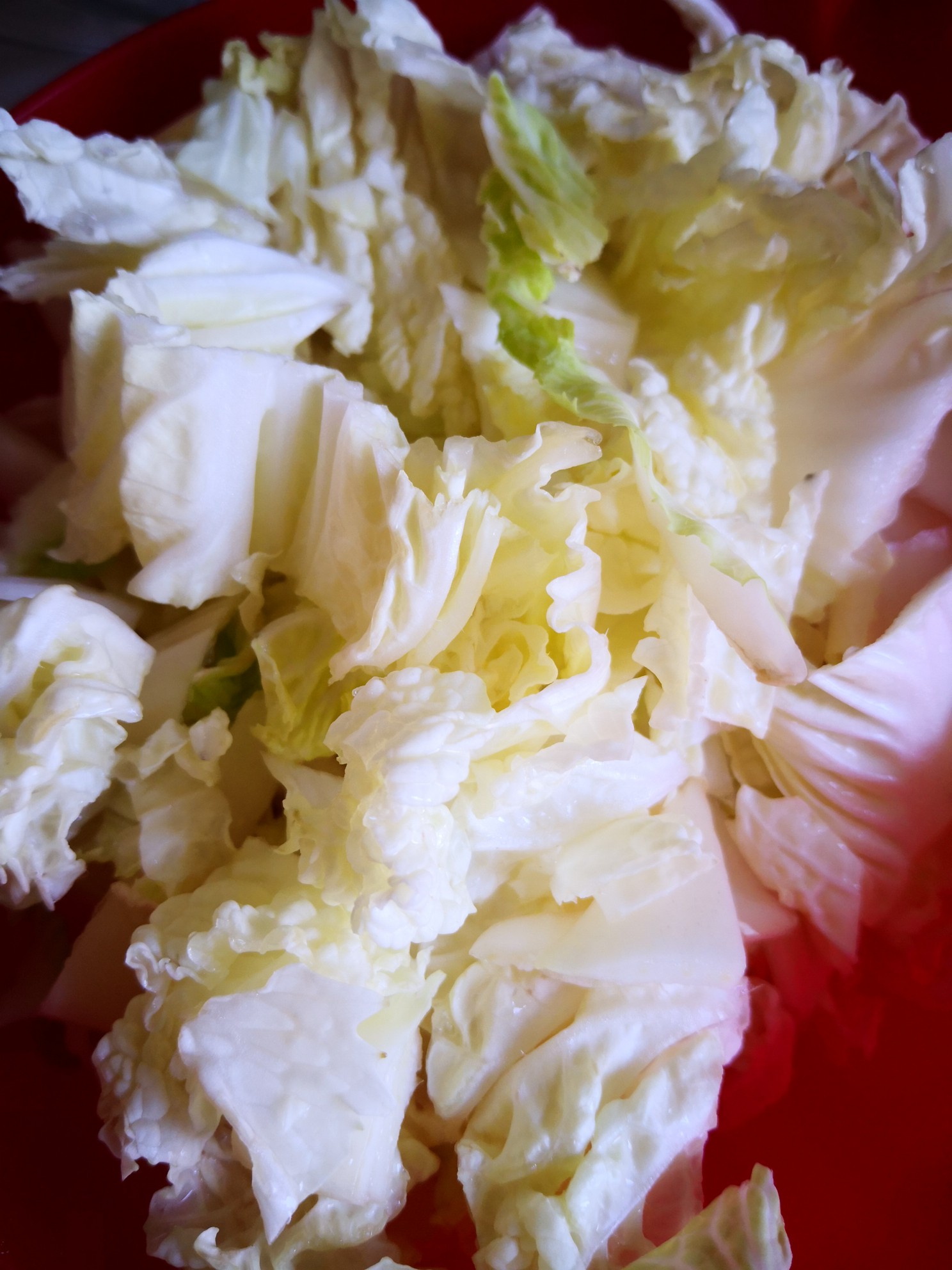 肉馅炒白菜片的做法步骤：1