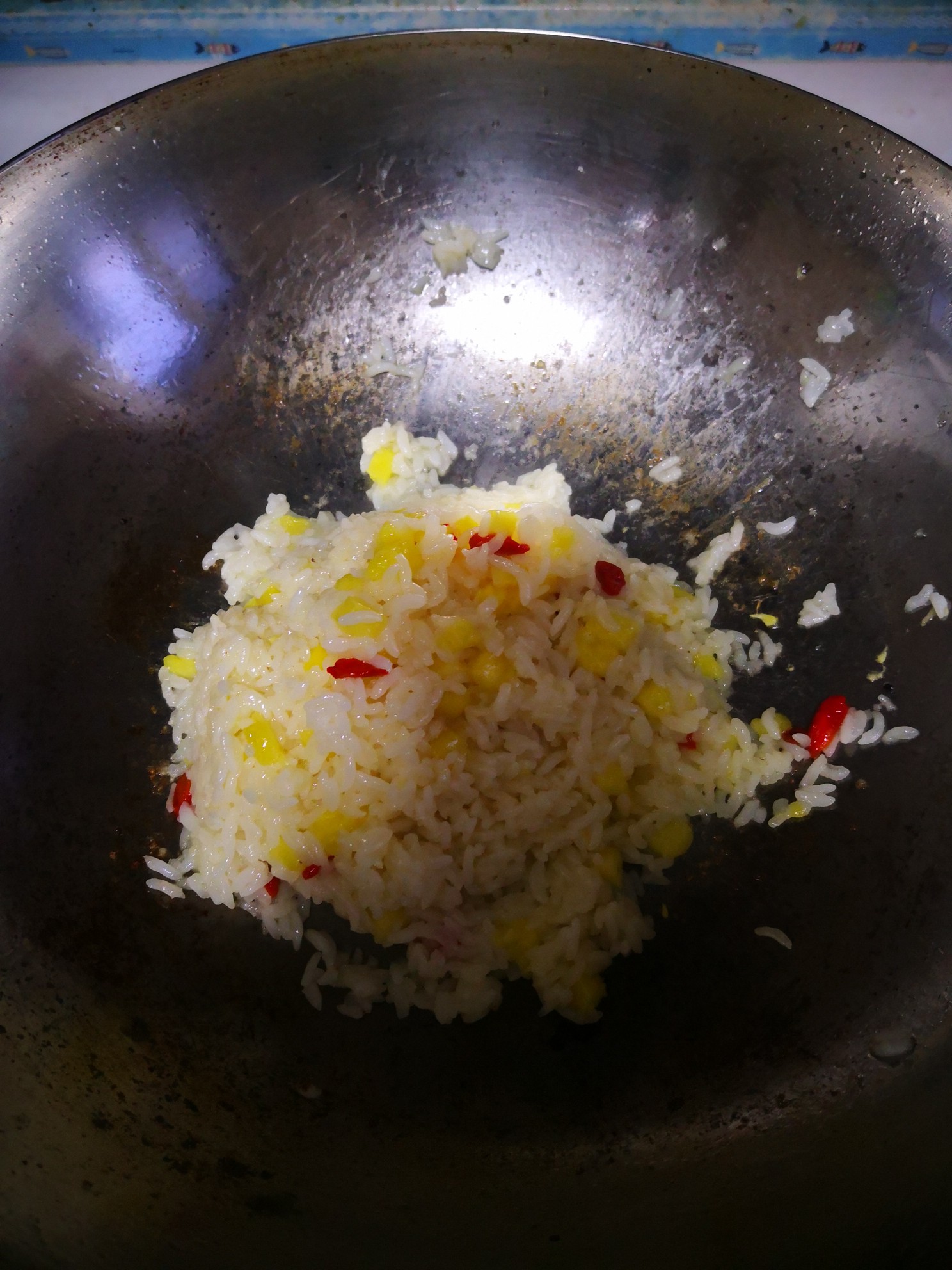 菠萝汁炒饭的做法步骤：9