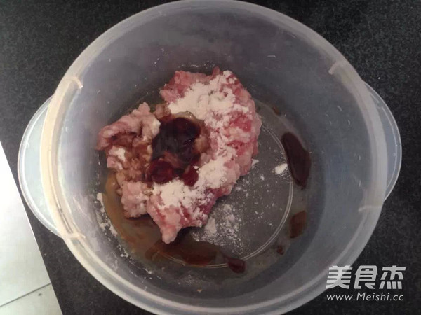 苦瓜酿肉的做法步骤:3