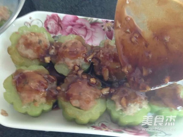 苦瓜酿肉的做法步骤:11