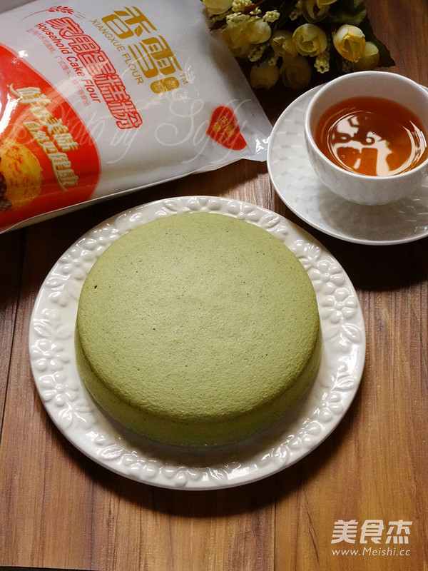 抹茶蒸蛋糕的做法步骤:18