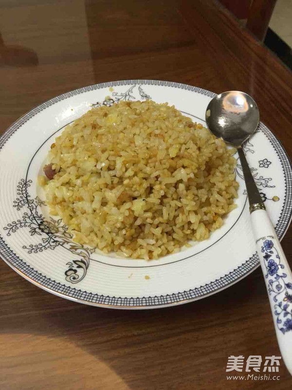 黄金培根蛋炒饭的做法步骤:8