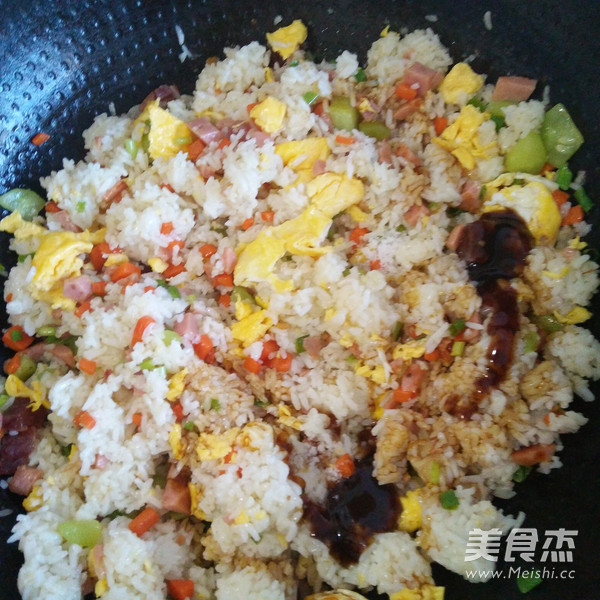 紫菜包炒饭的做法步骤:9