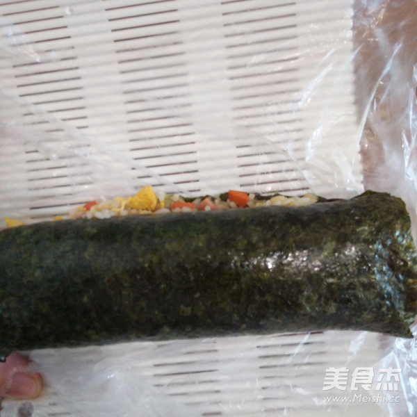 紫菜包炒饭的做法步骤:11