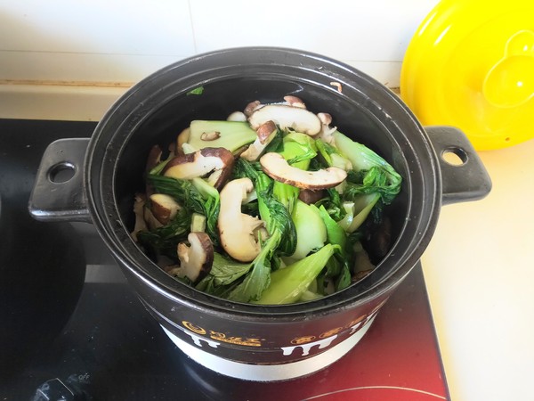 蚝油香菇油菜的做法步骤:8