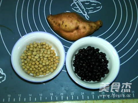 红薯二豆豆浆的做法步骤：1