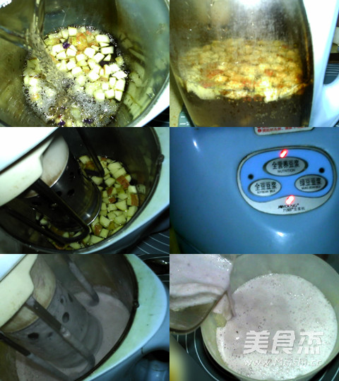 紫薯苹果豆浆的做法步骤:3