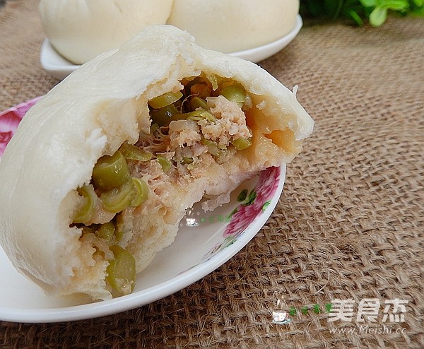 豆角肉末包子的做法步骤:17