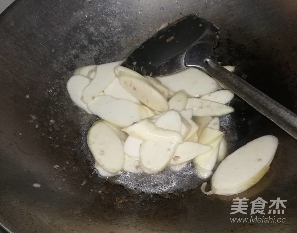 茭白炒肉片的做法步骤：6