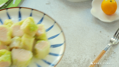 翡翠虾仁卷 宝宝辅食食谱的做法步骤:13