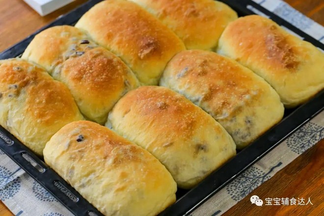 免揉红豆面包【宝宝辅食】的做法步骤:14