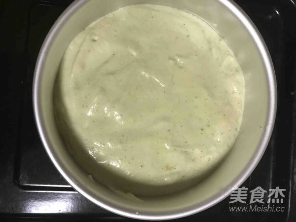 抹茶戚风蛋糕的做法步骤:7