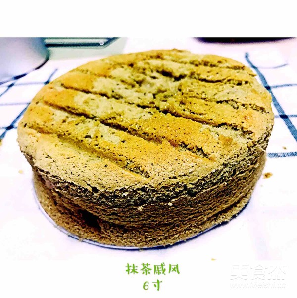 抹茶戚风蛋糕的做法步骤:9