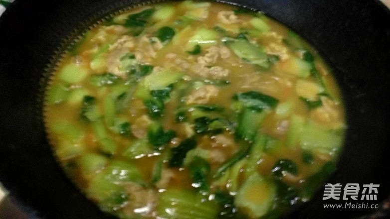 咖喱羊肉油菜汤的做法步骤:9