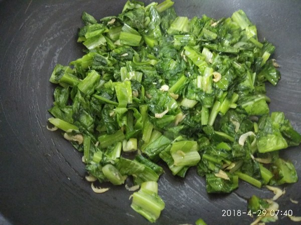 虾皮油麦菜的做法步骤：5