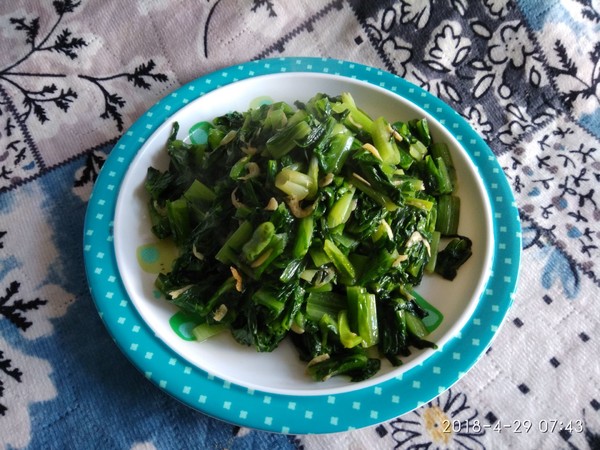 虾皮油麦菜的做法步骤：8