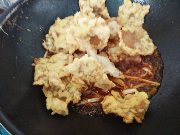 锅包肉的做法步骤:10