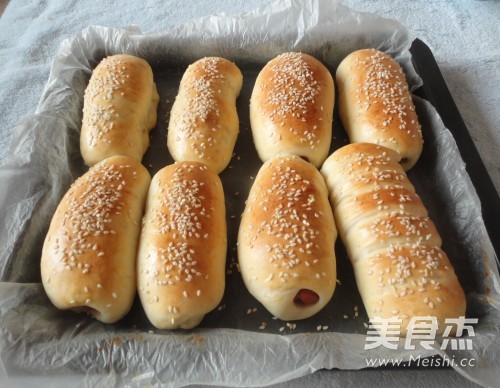 肉松热狗肠面包的做法步骤：16