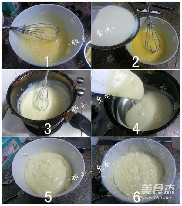 卡仕达三角面包的做法步骤：1