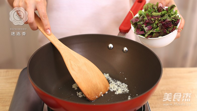 苋菜炒饭 — 迷迭香美食的做法步骤:4