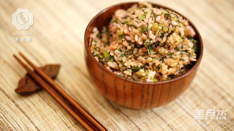 苋菜炒饭 — 迷迭香美食的做法步骤:9