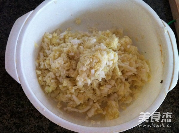 白菜鸡蛋发面油煎包的做法步骤:2