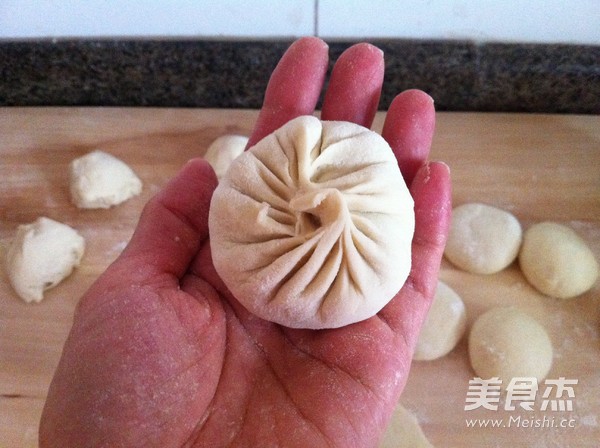 白菜鸡蛋发面油煎包的做法步骤:12