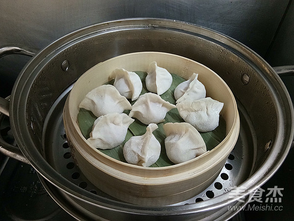 牛肉白萝卜蒸饺的做法步骤:15