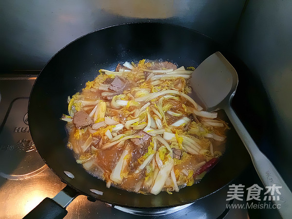 牛肉娃娃菜炖粉丝的做法步骤：9