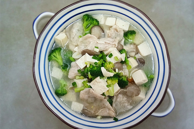 菌菇豆腐瘦肉汤的做法步骤:14