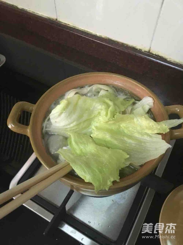 生菜肉丸刀削面的做法步骤：5