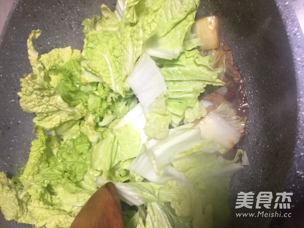 醋溜里脊肉大白菜的做法步骤：7