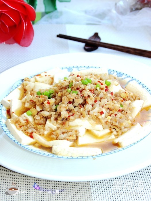 肉末蒸豆腐的做法步骤:12