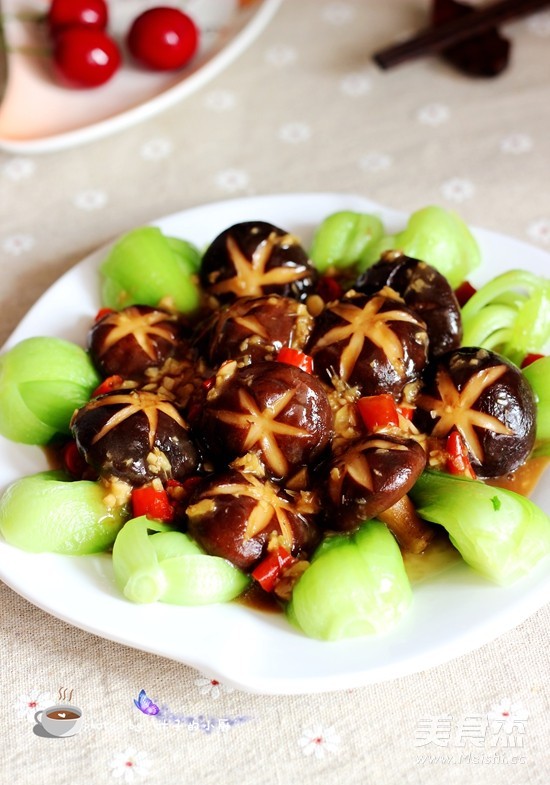 香菇油菜的做法步骤:14