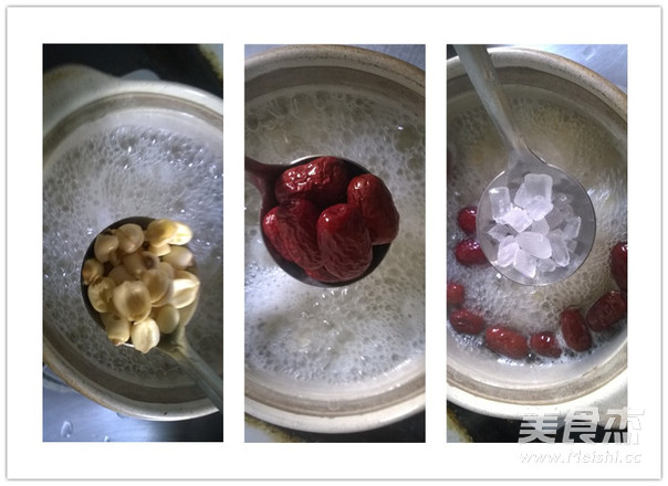 银耳莲子红枣羹的做法步骤:4