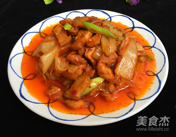五花肉炒辣白菜盖饭的做法步骤:14